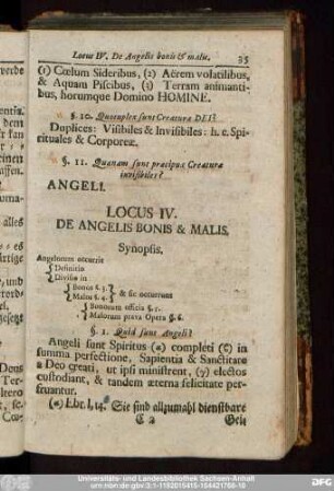 Locus IV. De Angelis Bonis & Malis.