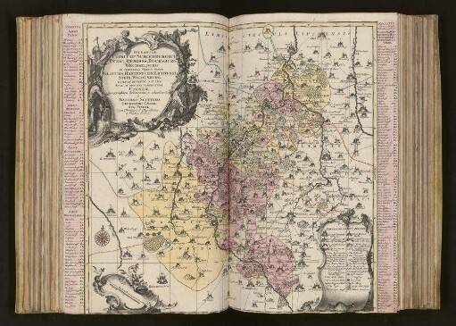 Dynastiæ Comitat Schœnburgici Penig, Remissa, Rochsburg, Wechselburg, In Clientela Elect: Saxon Glaucha, Hartenstein, Lichtenst: Stein, Waldenburg, Prædia Benefic: S.R. Imp: Sitæ In Diœcesi Præfecturæ Cigneæ