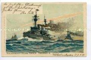 Das Panzerschiff "Kaiser Friedrich III."