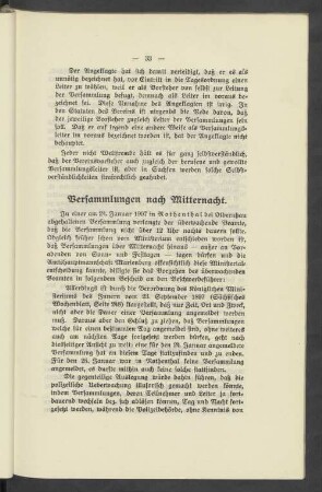 Versammlungen nach Mitternacht