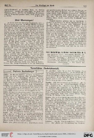 Vermischter Nachrichtenteil