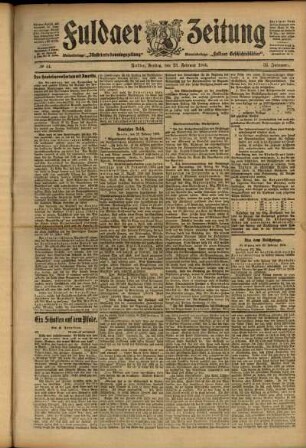 Erste Ausgabe vom Freitag, den 23. Februar 1906.