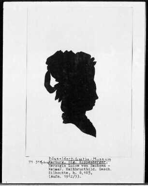 Silhouette der Herzogin Luise von Sachsen-Weimar