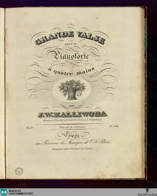 Grande valse, oeuv. 27 : arrangée pour le piano-forte à deux mains