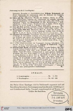 Fortsetzung der 3. Umschlagseite (Nr. 225-230)