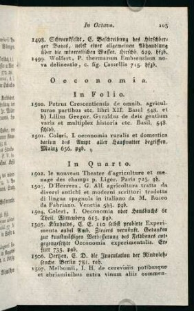 103-105, Oeconomia