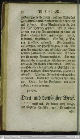 Drey und dreyßigster Brief