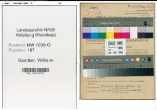 Entnazifizierung Wilhelm Goettker , geb. 19.04.1891 (Lokfuehrer)