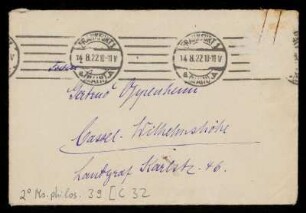 Brief von Franz Rosenzweig an Gertrud Oppenheim