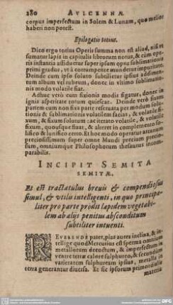 INCIPIT SEMITA SEMITAE.