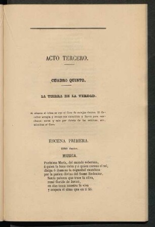 Cuadro quinto. - La tierra de la verdad.