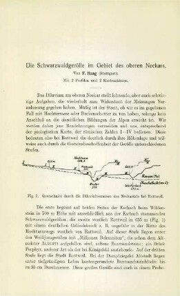 Die Schwarzwaldgerölle im Gebiet des oberen Neckars