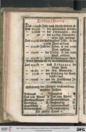 Zeitrechnung