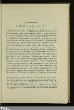 Der Mühlhäuser Rezeß vom 3. Juli 1523