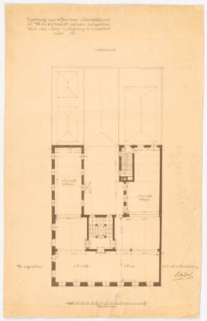 Kunsthandlung Eduard Schulte, Berlin: Grundriss 1.OG 1.100