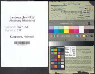 Entnazifizierung Heinrich Kueppers , geb. 13.07.1900 (Bahnsekretaer)
