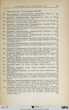 Ostasiatische Kunstgegenstände (Nr. 799-896)