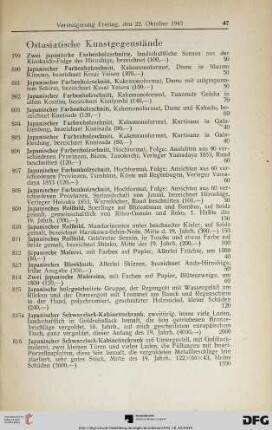 Ostasiatische Kunstgegenstände (Nr. 799-896)