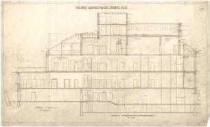 Billing, Hermann; Singen; Krankenhaus - Wöchnerinnenflügel (Längsschnitt)