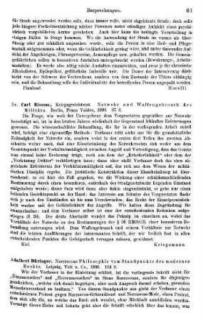 61, Carl Rissom, Notwehr und Waffengebrauch des Militärs, 1906