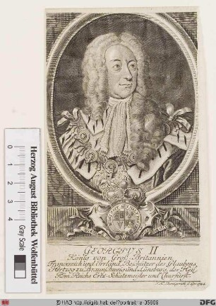 Bildnis Georg II. (August), König von Großbritannien u. Irland, Kurfürst von Hannover (reg. 1727-60)
