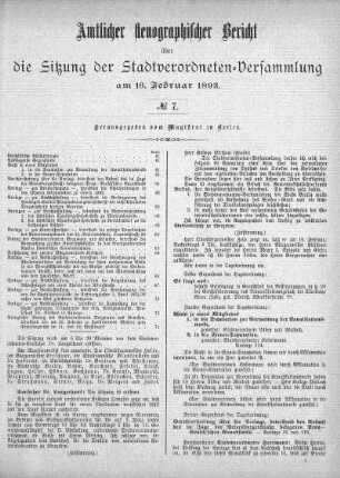 No. 7, 16. Februar 1893