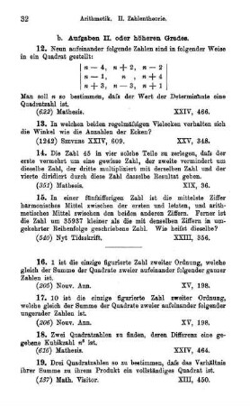 b. Aufgaben 2. oder höheren Grades.