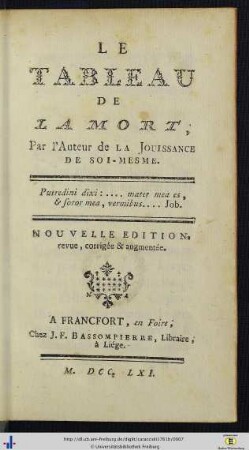 Le tableau de la mort