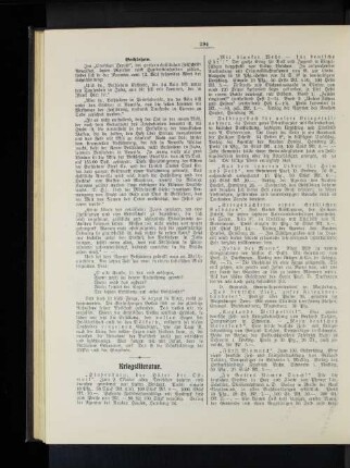 Kriegsliteratur.
