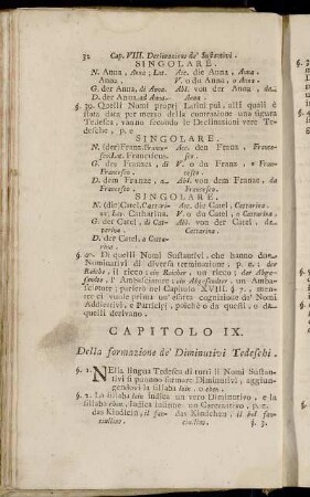 Capitolo IX. Della formazione de' Diminutive Tedeschi