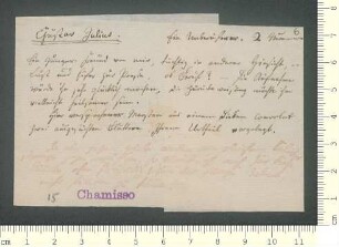 Briefsammlung von Adelbert von Chamisso und Gustav Schwab an Adelbert von Chamisso und Gustav Schwab