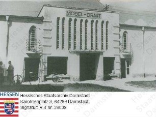 Dieburg, Synagoge / ehemalige neue Synagoge, (ab 1952 Firma Möbel Draut) / Vorderansicht