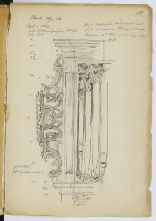 Kirche, Plaue: Detail Kanzel (aus: Skizzen- und Fotoalbum 20)