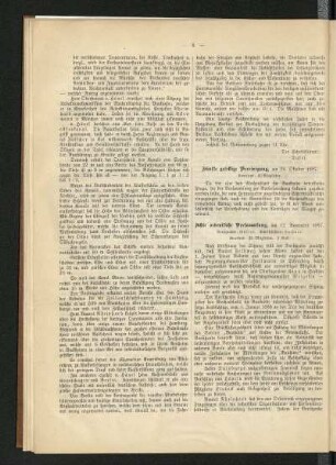 Achte ordentliche Versammlung, am 12. November 1887