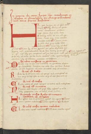 Algebra, lat. Übersetzung von Gerardus Cremonensis