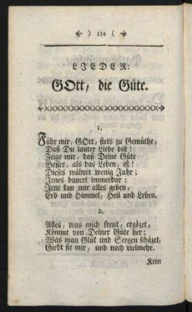 Lieder: GOtt, die Güte