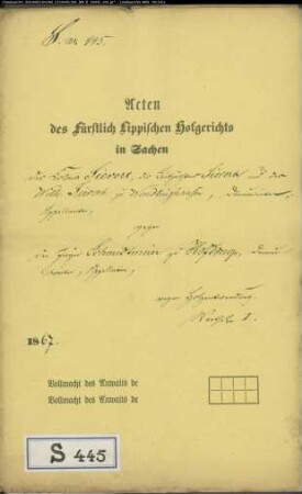 Sievert zu Wendlinghausen gegen Jäger Schmidtmeier in Lüdershof