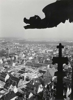 Blick über Ulm vom höchsten Kirchturm der Welt