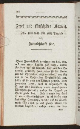 Zwei und fünfzigstes Kapitel. Ob, und was für eine Tugend die Freundschaft seie.