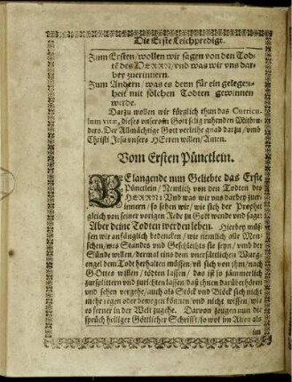 Vom Ersten Pünctlein