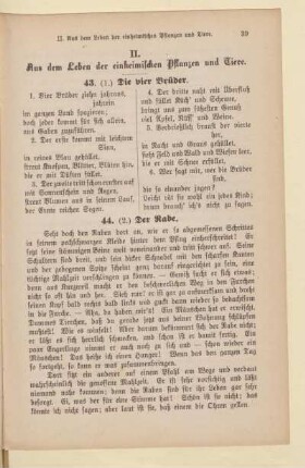 II. Aus dem Leben der einheimischen Pflanzen und Tiere