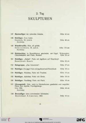 Skulpturen (Nr. 147-158)