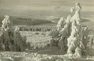 Osterzgebirge. Blick vom Kahleberg nach Schellerhau