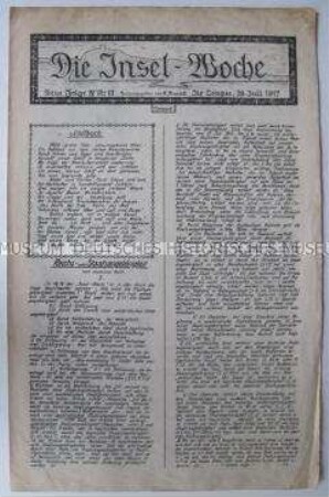 Lagerzeitung aus einem französischen Kriegsgefangenen-Lager