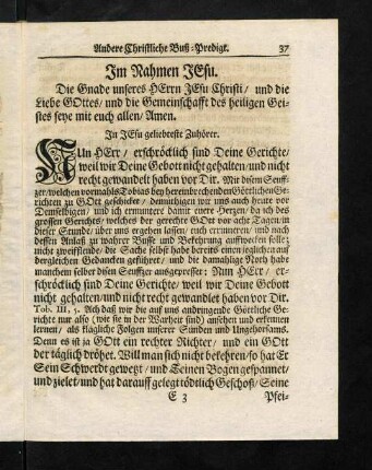 37-64, Andere Christliche Buß-Predigt.