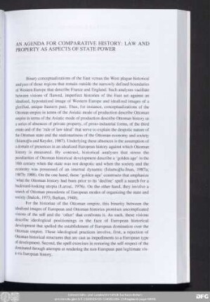 An Agenda For Comparative History: Law And Property As Aspects Of State Power