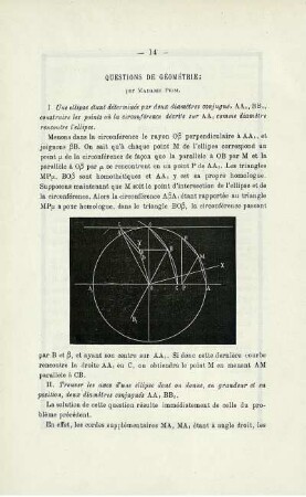 QUESTIONS DE GÉOMÉTRIE.