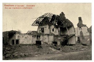 Kriegs-Erinnerungs-Karte: Ennetières, Straßenbild