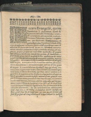 E textu Evangelii, quem Dominicae I. Adventus simul ...