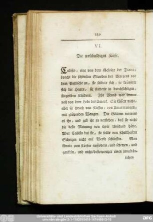 VI. Die unschuldigen Küsse.